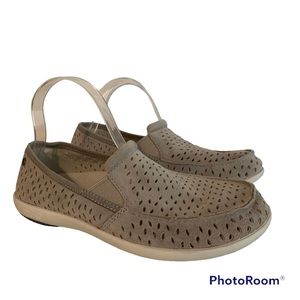 Spenco Orthotic Suede Perforated Slip-On Size 7.5 B shoes comfort walking